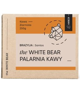 Kawa ziarnista The White Bear Brazylia Santos 250g
