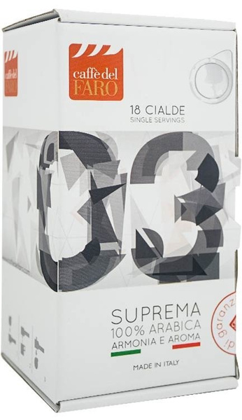 Kawa w saszetkach Caffe del Faro Suprema 100% Arabica - saszetki ESE 18szt