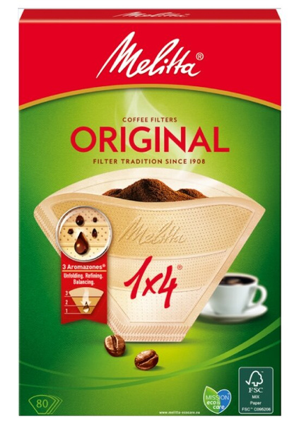 Filtry papierowe Melitta 1x4 Classic - 80 sztuk