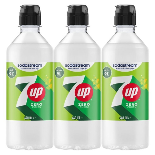 ZESTAW - Syrop SodaStream 7up Zero Cukru 3x440 ml