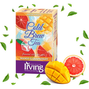 Herbata na zimno Irving Cold brew Tea Mango i grejpfrut 20x1,8g - opinie w konesso.pl