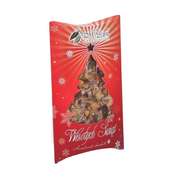 Czekolada biała Świąteczna M.Pelczar Chocolatier - z miodem śliwką i wanilią 85g - NIEDOSTĘPNY
