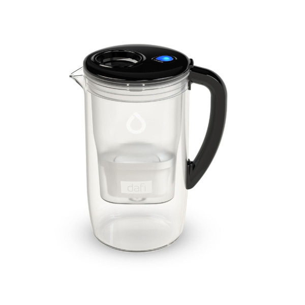 Szklany dzbanek filtrujący wodę Dafi Prisma LED Unimax 2,5 L - Czarny