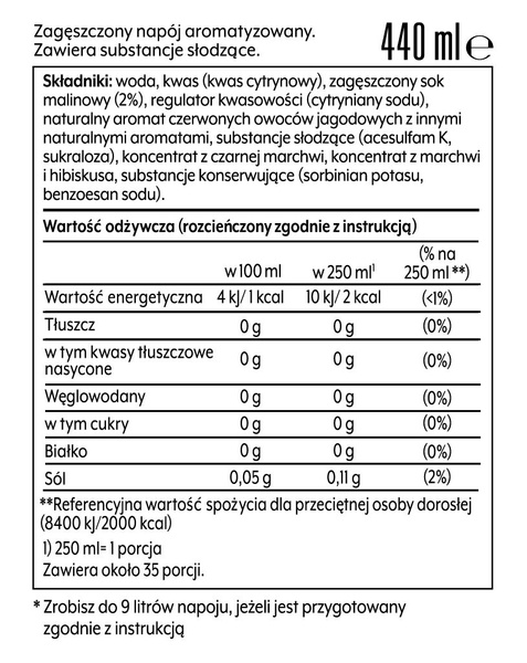OUTLET - Syrop SodaStream Owoce Leśne 440 ml - Bez Cukru