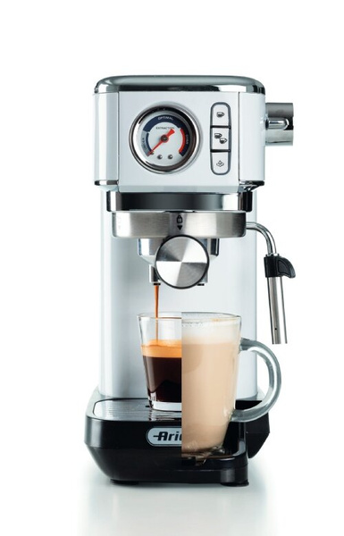 Ekspres do kawy Ariete Perfetto Slim Metal Manometro Moderna 1381/44 - Biały