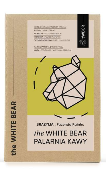 Kawa ziarnista The White Bear Brazylia Fazenda Rainha 1kg - NIEDOSTĘPNY