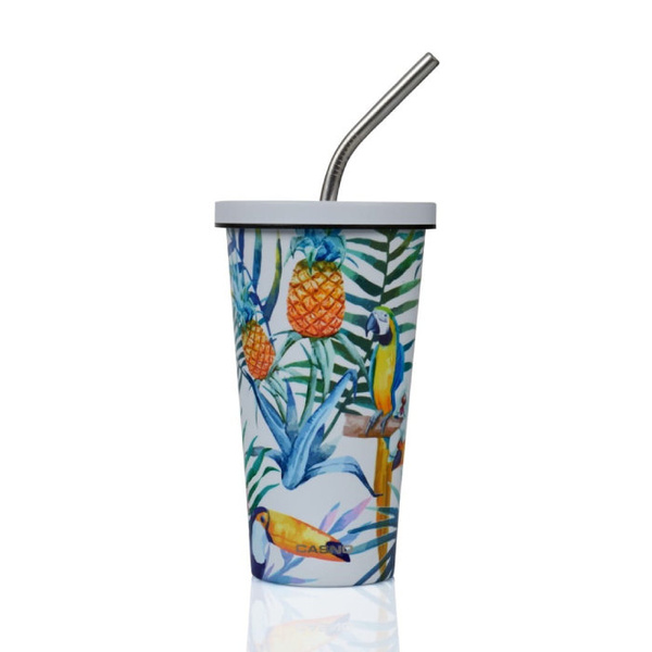 Kubek termiczny ze słomką Casno Gloomy Tucan - 510 ml