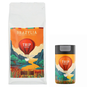 ZESTAW - Kawa ziarnista Trip Coffee Brazylia 1kg + kubek termiczny