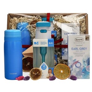 Zestaw prezentowy Dafi - Butelka filtrująca, butelka termiczna i herbata Earl Grey
