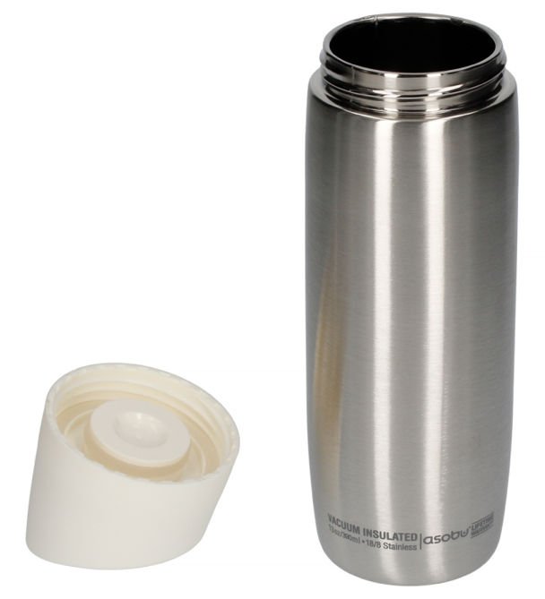 Asobu 5th Avenue Coffee Tumbler - srebrny kubek termiczny 390 ml 