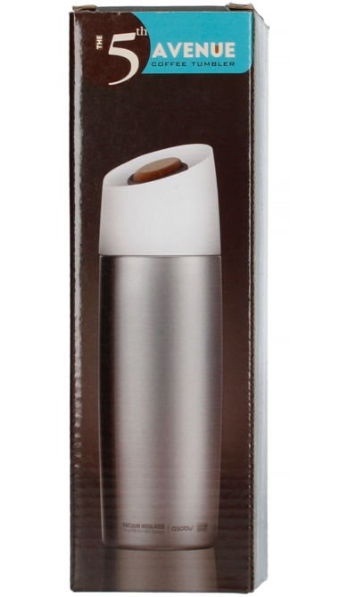 Asobu 5th Avenue Coffee Tumbler - srebrny kubek termiczny 390 ml - NIEDOSTĘPNY