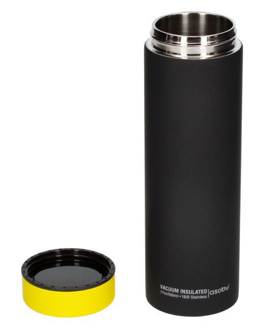 Asobu Le Baton Travel Bottle - czarno-żółta butelka termiczna 500 ml - NIEDOSTĘPNY 