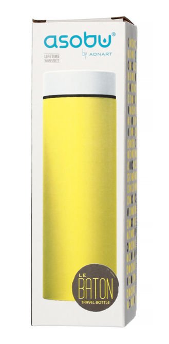 Asobu Le Baton Travel Bottle - żółto-biała butelka termiczna 500 ml
