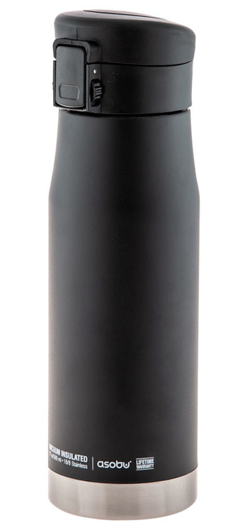 Asobu Liberty Canteen Black/Silver - czarny kubek termiczny 500 ml