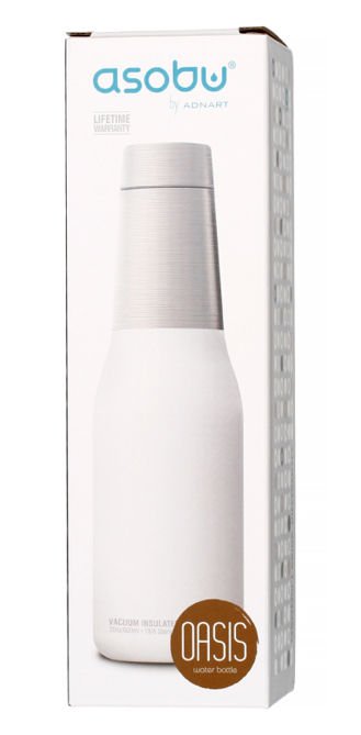 Asobu Oasis Water Bottle - biała butelka termiczna 600 ml 