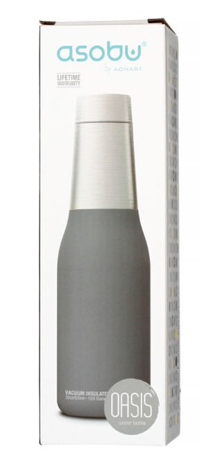 Asobu Oasis Water Bottle - szara butelka termiczna 600 ml - NIEDOSTĘPNY 