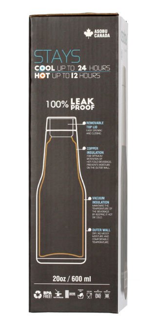 Asobu Oasis Water Bottle - turkusowa butelka termiczna 600 ml - NIEDOSTĘPNY 