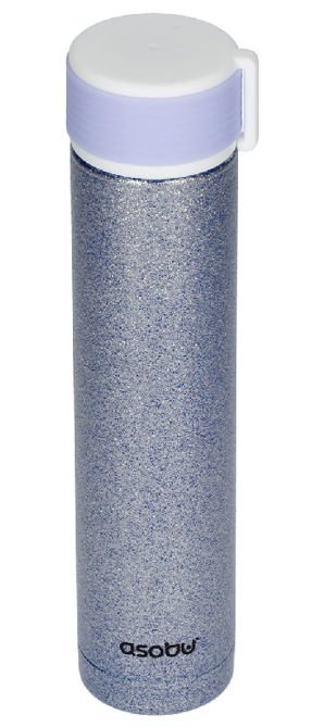 Asobu Skinny Mini Glitter - niebieska butelka termiczna 230 ml - NIEDOSTĘPNY