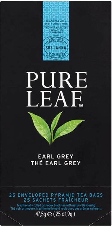 BIO Czarna herbata Pure Leaf Earl Grey 25x1,9g