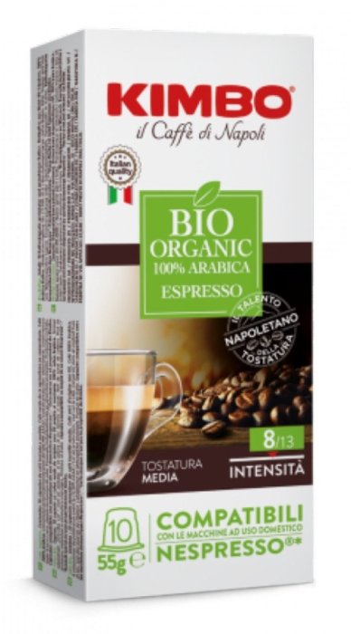 BIO Kapsułki do Nespresso Kimbo 8 BIO Organic - 10 sztuk