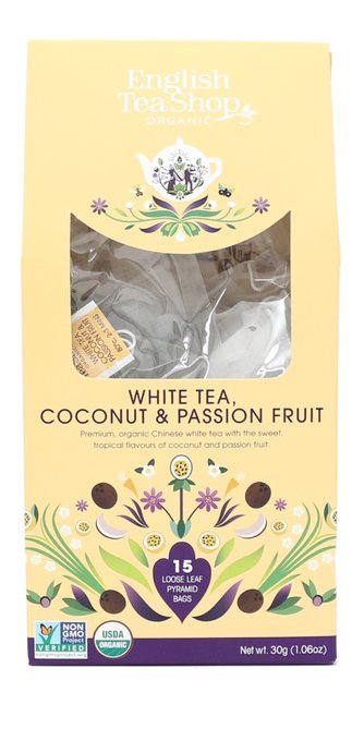 Biała herbata English Tea Shop White Tea Coconut & Passion Fruit 15x2g