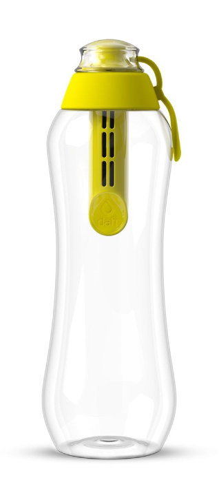 Butelka filtrująca wodę Dafi 0,5 L + filtr węglowy - Żółta