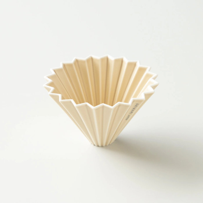 Ceramiczny Origami Dripper M - Beżowy matowy