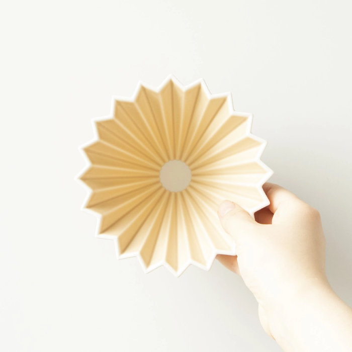 Ceramiczny Origami Dripper M - Beżowy matowy