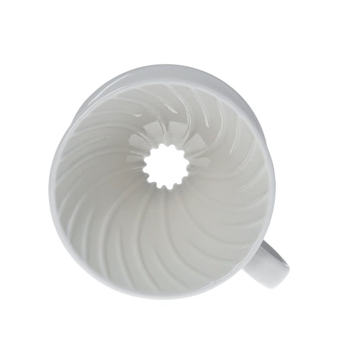 Ceramiczny drip Tiamo z uchem V01 - Biały