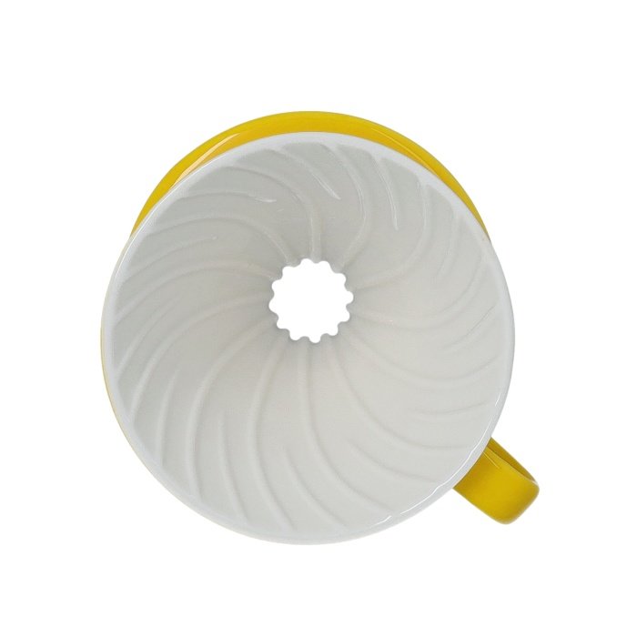 Ceramiczny drip Tiamo z uchem V01 - Żółty