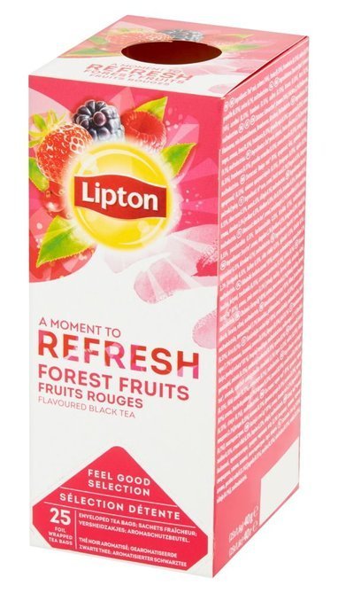 Czarna aromatyzowana herbata Lipton Classic Forest Fruits 25x1,6g