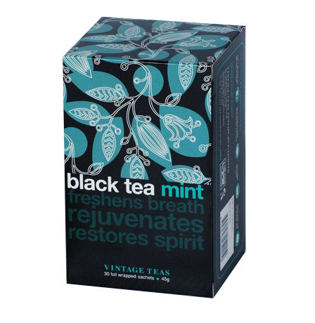 Czarna herbata Vintage Teas Black Tea Mint - 30x1,5g