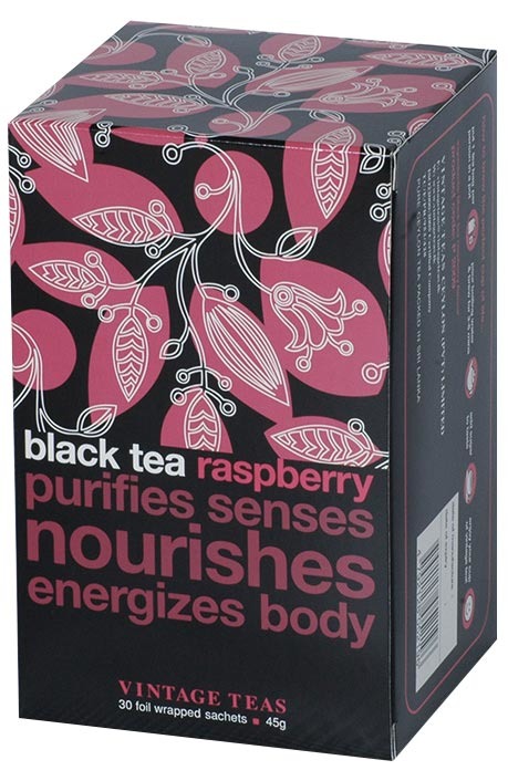 Czarna herbata Vintage Teas Black Tea Raspberry - 30x1,5g