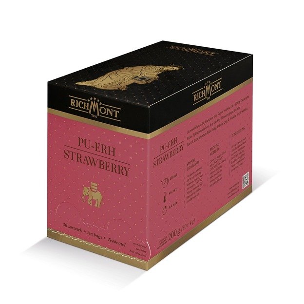 Czerwona herbata Richmont Pu-Erh Strawberry - 50x4g
