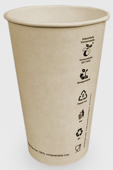 Ekologiczne kubki do kawy 400 ml - 50 sztuk