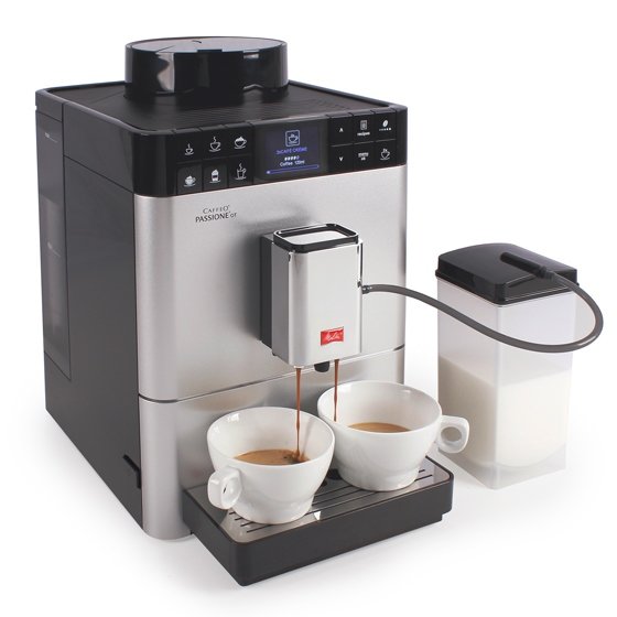 Ekspres do kawy Melitta F53/1-101 Caffeo Passione OT - srebrny + GRATIS 1 KG KAWY