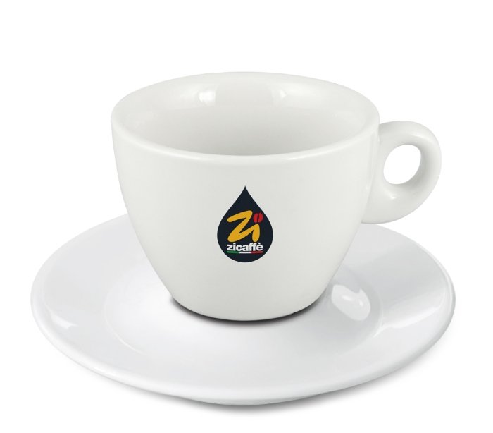 Filiżanka ze spodkiem do cappuccino 220 ml - Zicaffe