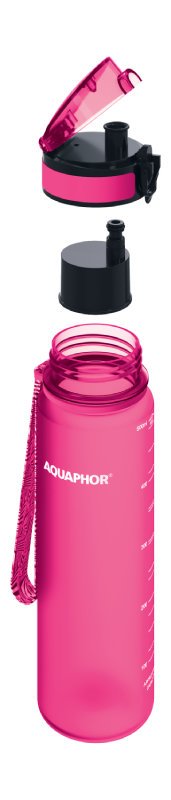 Filtrująca butelka na wodę Aquaphor City 500 ml - Różowa