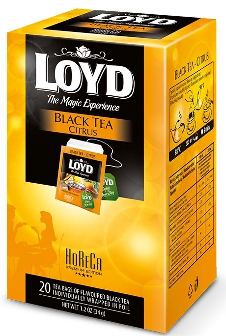 Herbata Loyd Black Tea Citrus 20x1,7g