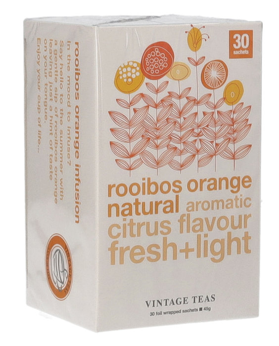 Herbata ziołowa Vintage Teas Rooibos Natural Aromatic Orange  30x1,5g