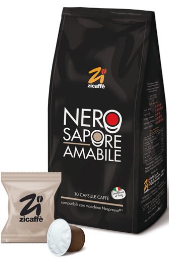 Kapsułki do Nespresso Zicaffe Nerosapore Amabile - 10 sztuk
