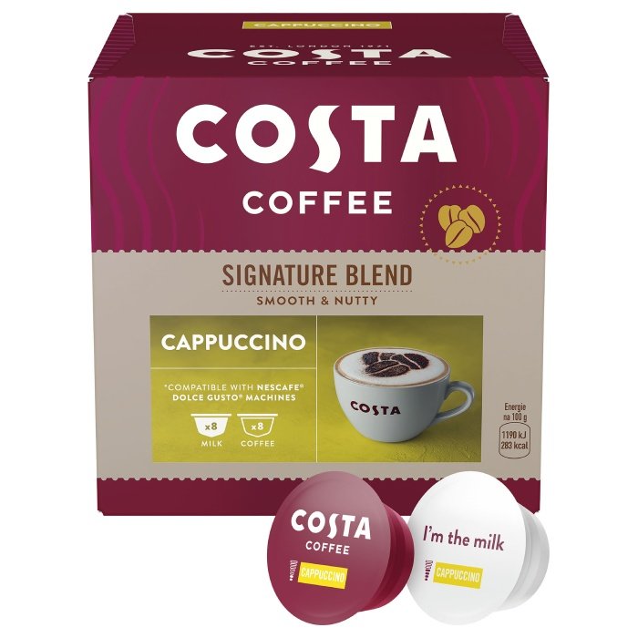 Kawa w kapsułkach Costa Coffee Signature Blend Cappuccino kompatybilna z Dolce Gusto®* - 16 szt.