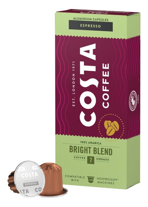Kawa w kapsułkach Costa Coffee The Bright Blend kompatybilne z ekspresami Nespresso®* - 10 szt.