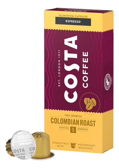 Kawa w kapsułkach Costa Coffee The Colombian Roast kompatybilne z ekspresami Nespresso®* - 10 szt.