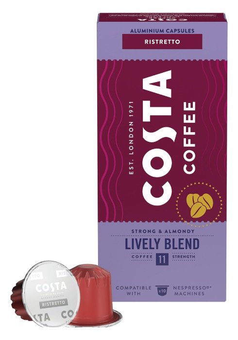 Kawa w kapsułkach Costa Coffee The Lively Blend kompatybilne z ekspresami Nespresso®* - 10 szt.