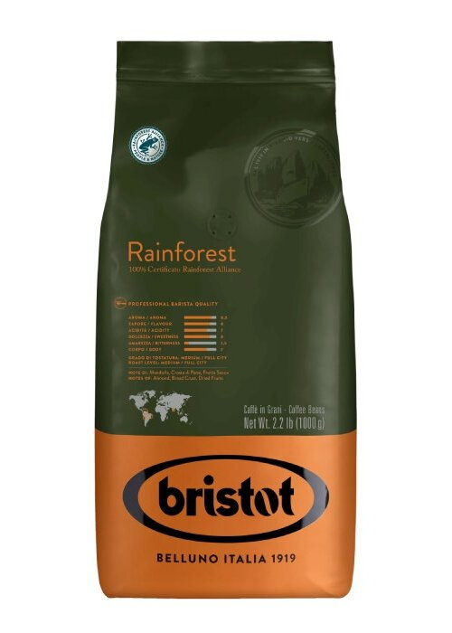 Kawa ziarnista Bristot Rainforest 1kg