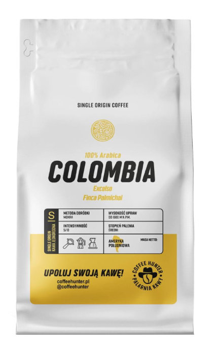 Kawa ziarnista COFFEE HUNTER Kolumbia Excelso Finca Palmichal 1kg