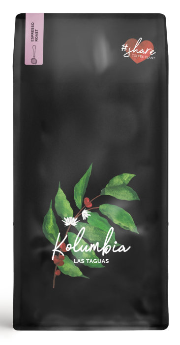 Kawa ziarnista COFFEE PLANT Kolumbia Las Taguas 1000g - NIEDOSTĘPNY