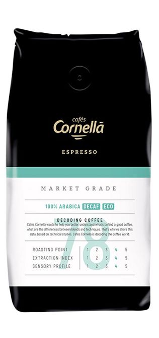 Kawa ziarnista Cornella Espresso Market Grade Decaf ECO 78 500g