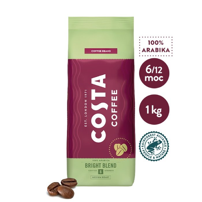 Kawa ziarnista Costa Coffee Bright Blend 1kg